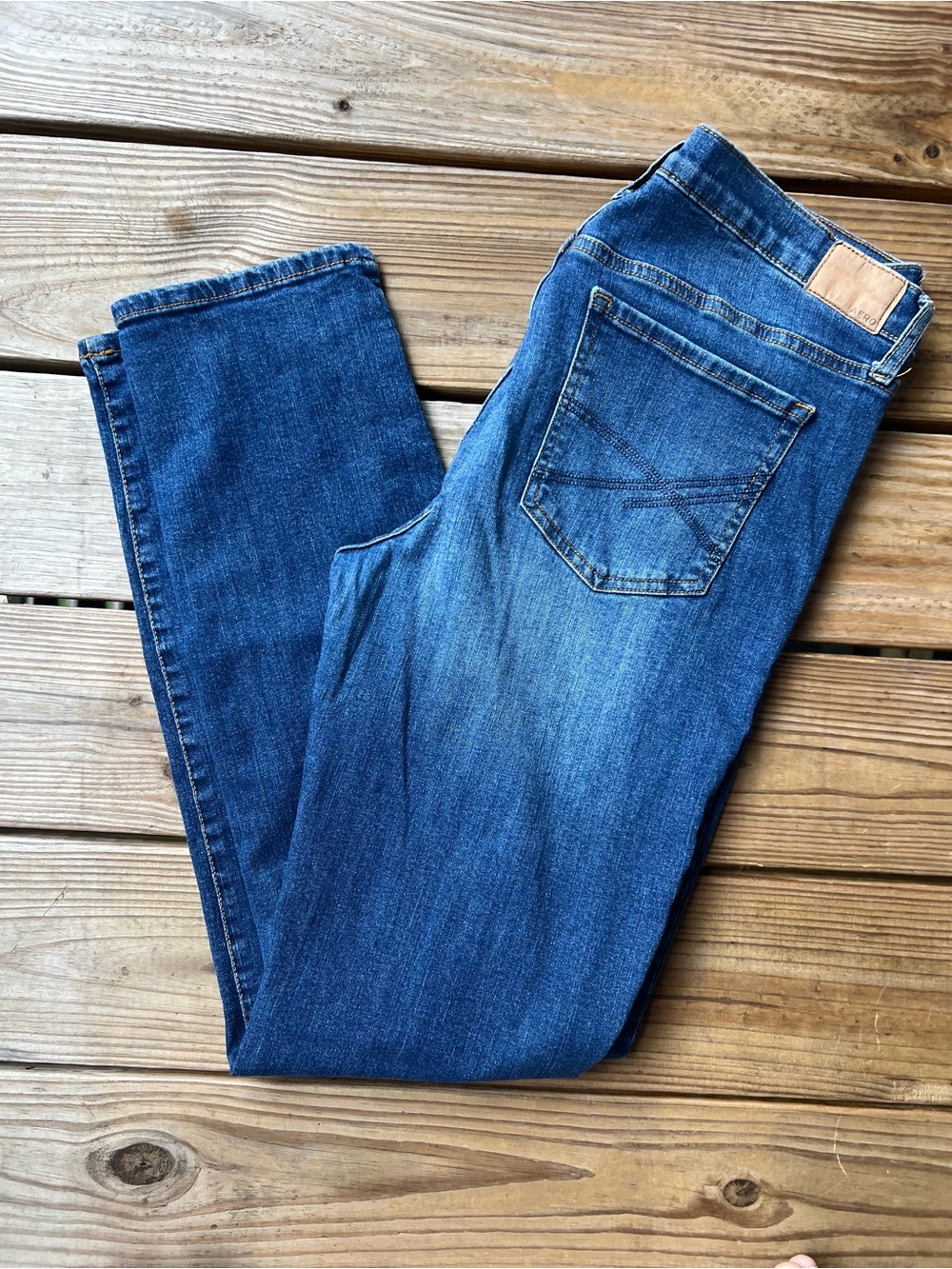 Aeropostale Low Rise Skinny Dark Wash Denim Jeans Size 16L - Picture 6 of 9